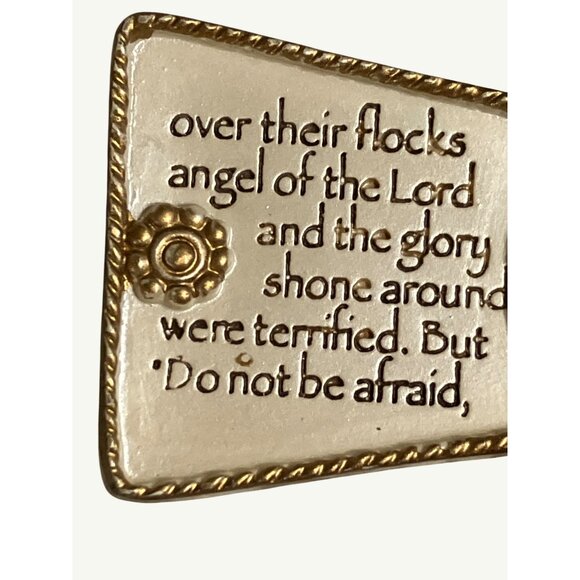 Roman Inc. 2002 Nativity Cross Wall Hanging With Luke 2:8-11 Christmas  Verse - Picture 14 of 14